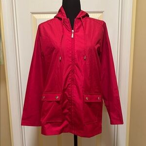 Karen Scott Vibrant Red Weatherproof Utility Jacket
